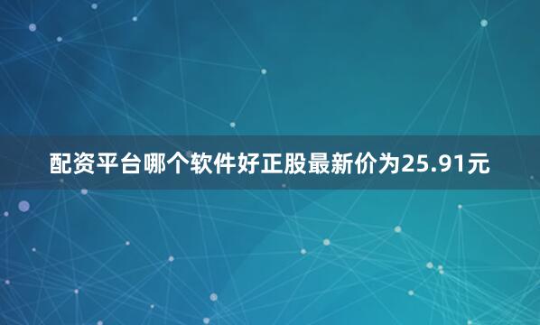 配资平台哪个软件好正股最新价为25.91元